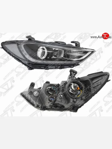 Правая фара передняя SAT (с диодами) Hyundai Elantra AD дорестайлинг (2016-2019)