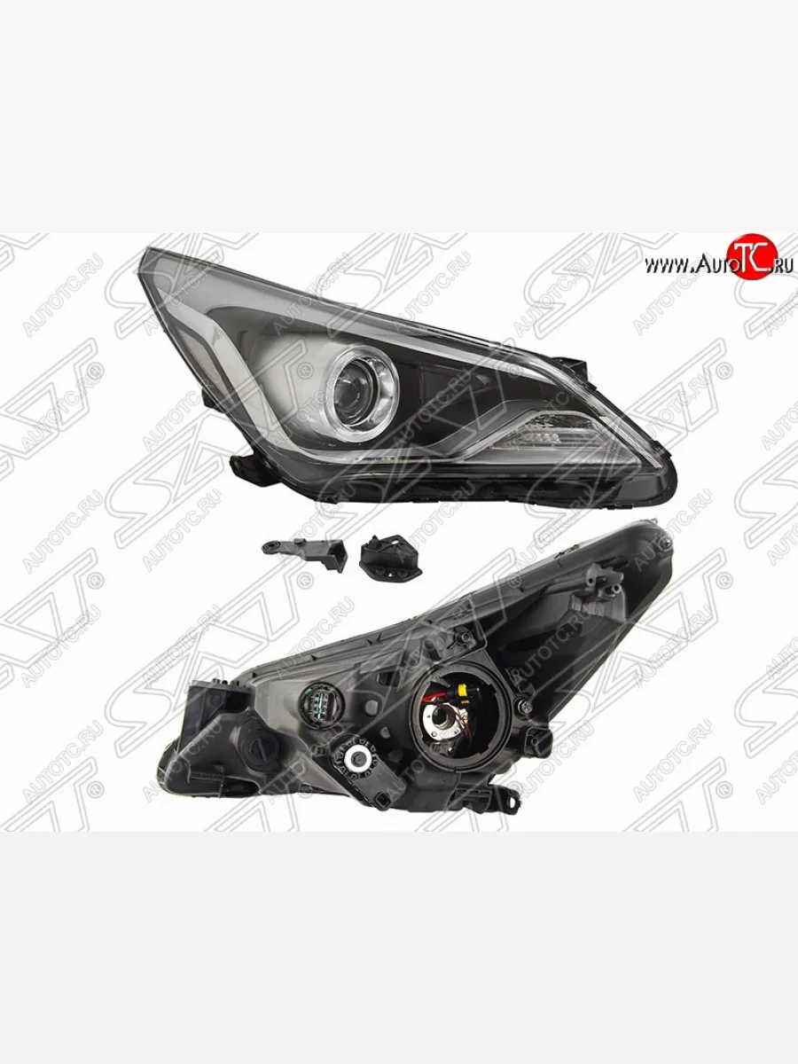 Правая фара передняя SAT (линза) Hyundai Solaris RBr хэтчбэк рестайлинг (2014-2017)  в Керчи Республика Крым