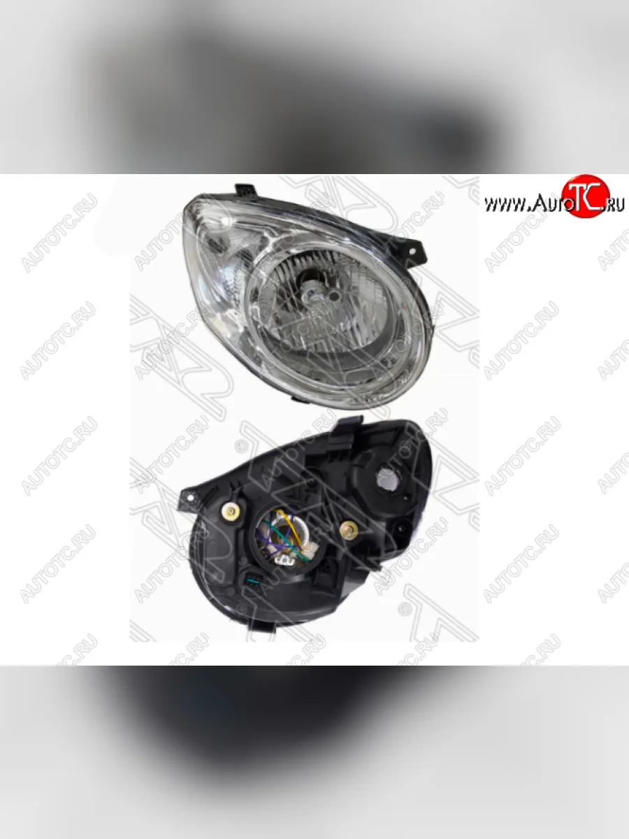 Правая фара передняя SAT (хром, 6 контактов) KIA Picanto 1 SA хэтчбэк 5 дв. 1-ый рестайлинг (2007-2010)  в Перми Пермском крае