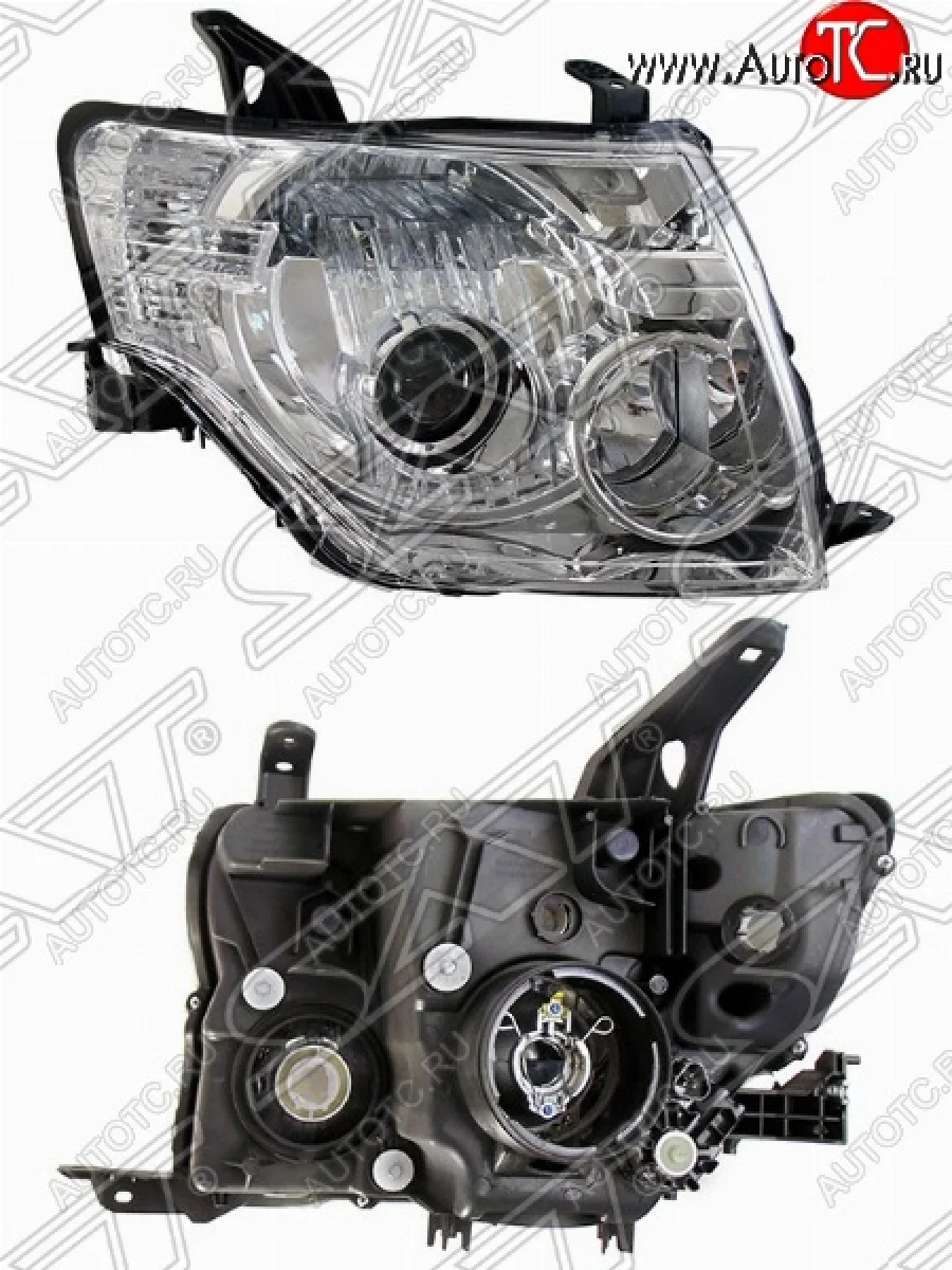 Правая фара передняя SAT (ксенон, с электрокорректором) Mitsubishi Pajero 4 V90 дорестайлинг (2006-2011)  в Керчи Республика Крым