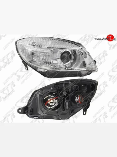 Правая фара передняя SAT (линза) Skoda Fabia Mk2 универсал дорестайлинг (2007-2010)