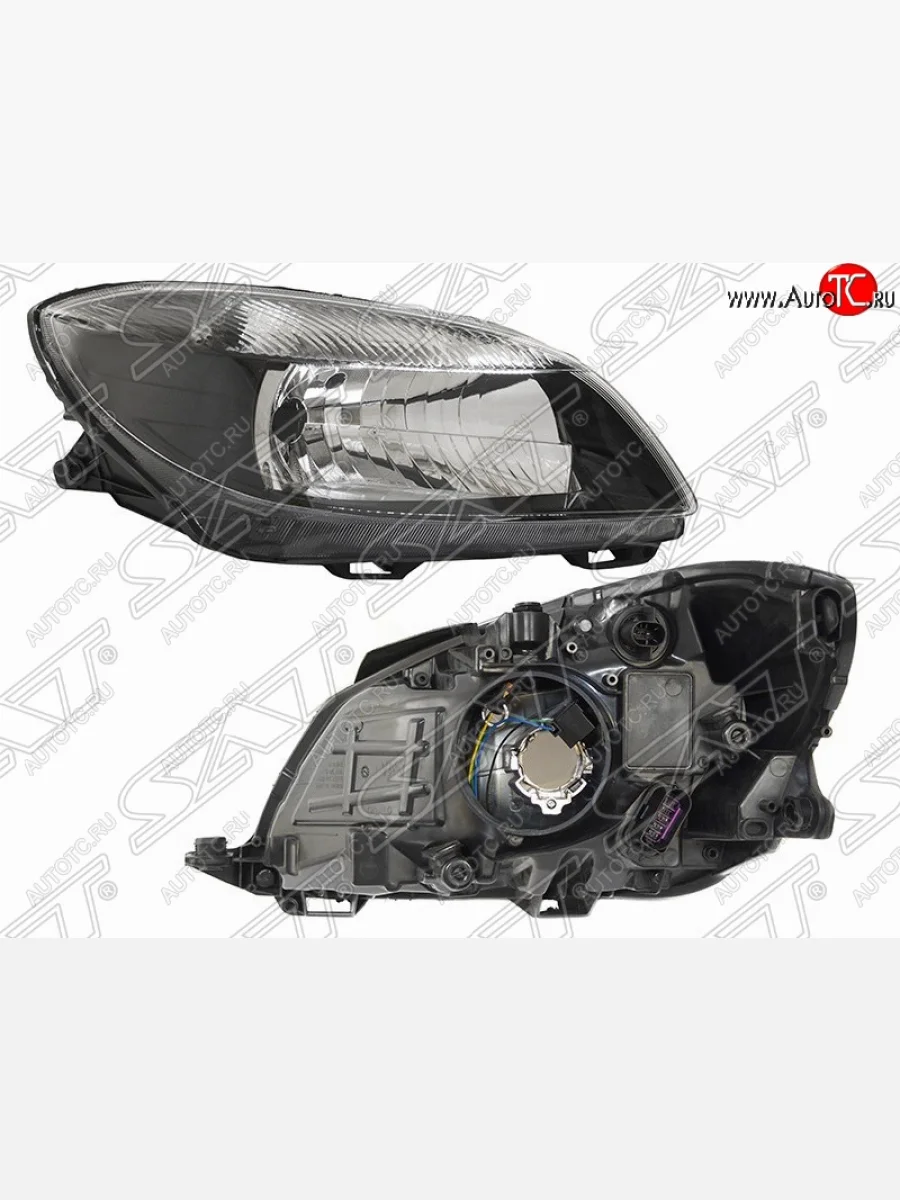 Правая фара передняя SAT (черная) Skoda Fabia Mk2 универсал рестайлинг (2010-2014)  в Перми Пермском крае