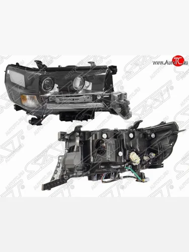 Правая фара передняя SAT LED EXECUTIVE BLACK/WHITE Toyota Land Cruiser 200 2-ой рестайлинг (2015-2021)