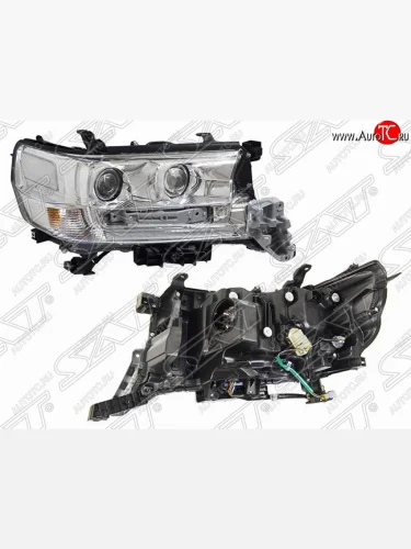 Правая фара передняя SAT (три модуля LED) Toyota Land Cruiser 200 2-ой рестайлинг (2015-2021)