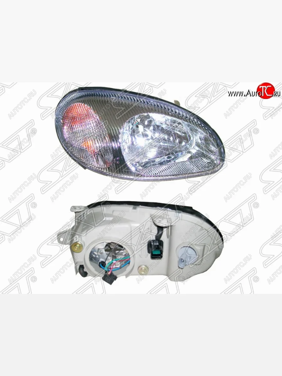 Правая передняя фара SAT Chevrolet Lanos ( T100, T150, седан) (1997-2017), Daewoo Sense Т100 (1997-2008), ЗАЗ Chance ( седан, хэтчбэк) (2009-2017), ЗАЗ Sens ( седан, хэтчбэк) (2007-2017) с доставкой в г. Кемерово
