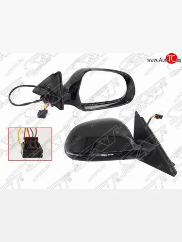 Правое боковое зеркало заднего вида SAT (6 контактов) Audi A4 B8 дорестайлинг, универсал (2007-2011)