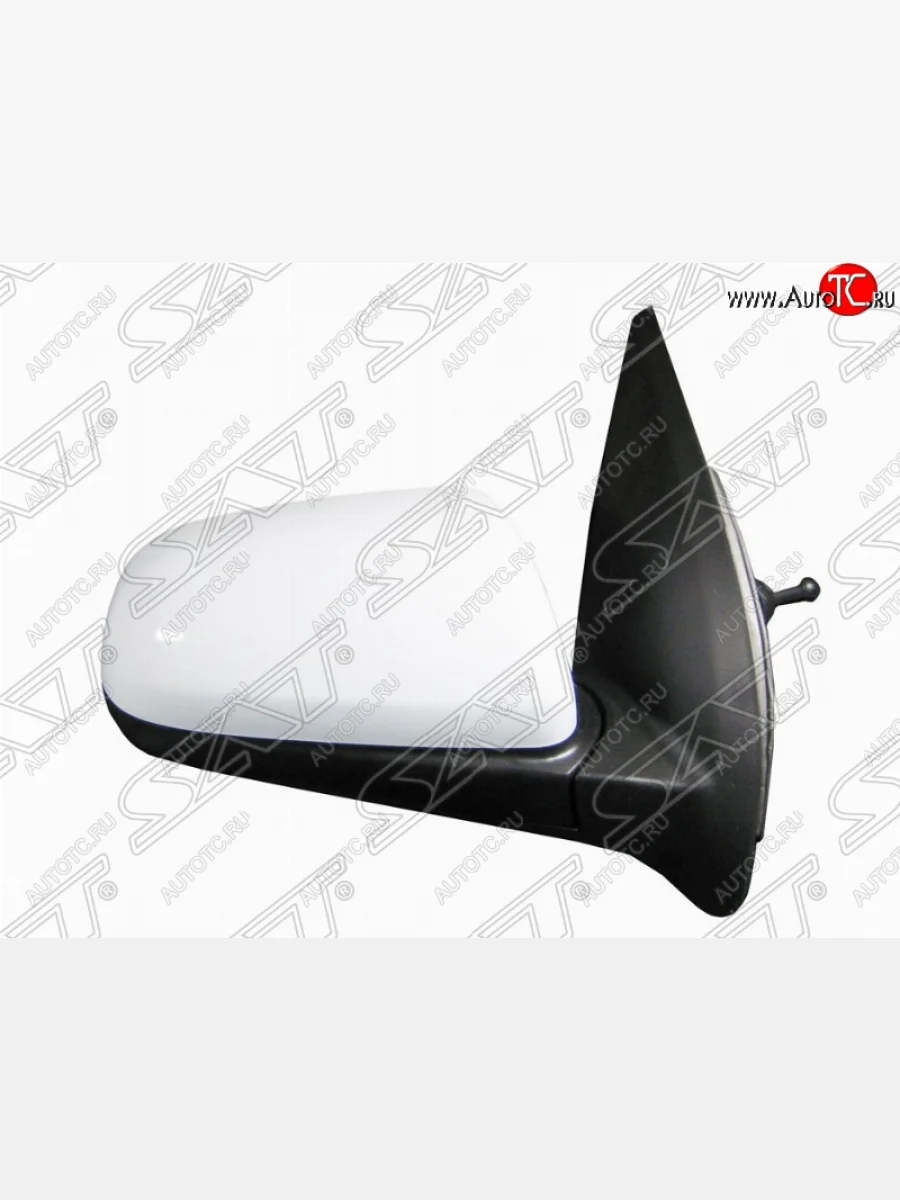 Правое боковое зеркало заднего вида SAT (механическое) Daewoo Gentra седан (2005-2011) (Неокрашенное)  в Перми Пермском крае