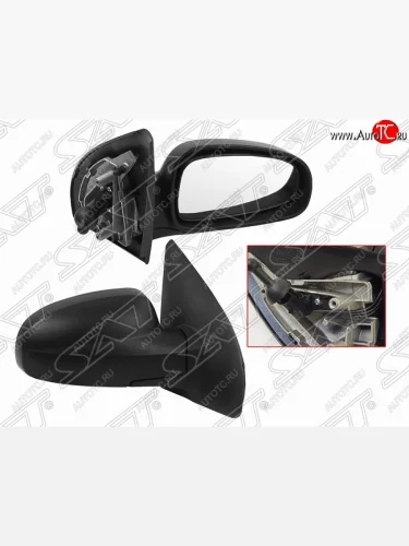 Правое зеркало заднего вида SAT (механическое) Chevrolet Aveo T300 хэтчбек (2011-2015)