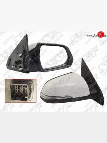 Правое боковое зеркало заднего вида SAT (поворот, 5 контактов) Hyundai Creta GS рестайлинг (2019-2021)