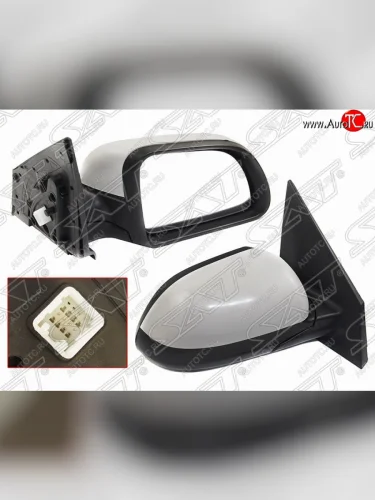 Правое боковое зеркало заднего вида SAT (регул-ка, обогрев, 5 контактов) KIA Rio 4 FB дорестайлинг седан (2016-2020)