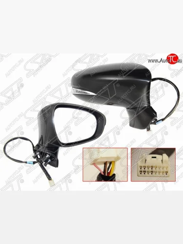 Правое боковое зеркало заднего вида SAT (регулировка, обогрев, поворотник, подсветка, 7 контактов) Lexus ES250 XV60 дорестайлинг (2012-2015)