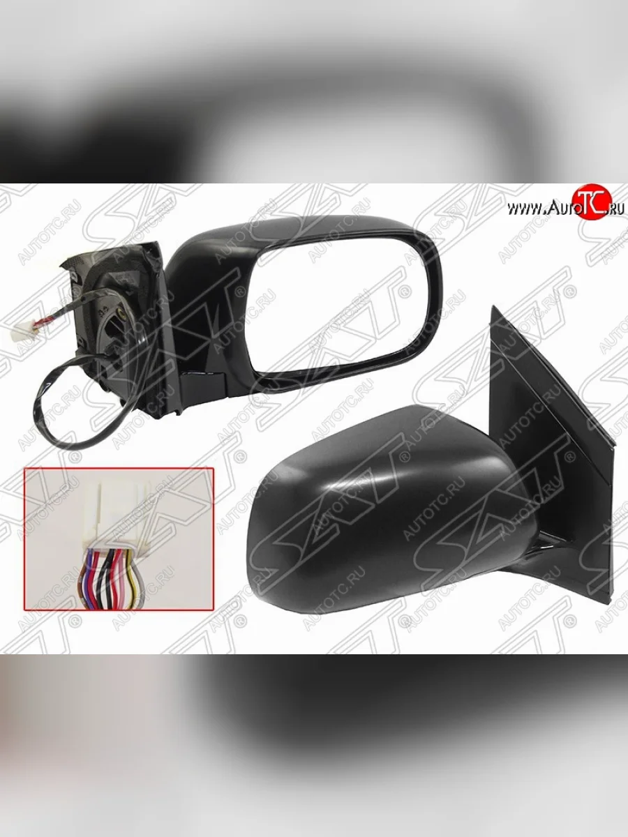 Правое боковое зеркало заднего вида SAT (обогрев, память, 9 контактов) Lexus RX330 XU30 (2003-2006) (Неокрашенное)  в Перми Пермском крае