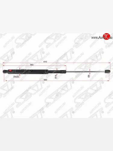 Правый упор капота SAT Mercedes-Benz GL class X164 рестайлинг (2009-2012)