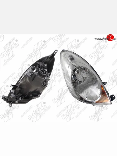 Правая фара DEPO (под электро-корректор) Nissan Note 1 E11 рестайлинг (2008-2013)