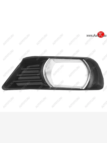 Левая вставка в бампер под ПТФ (хром. ободок) SAT Toyota Camry  XV40 (2006-2008) дорестайлинг