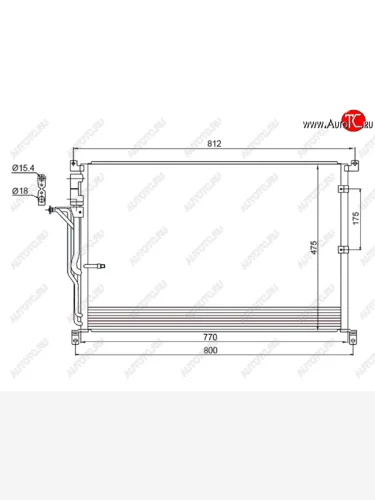 Радиатор кондиционера SAT Audi A8 D3 дорестайлинг (2002-2005)