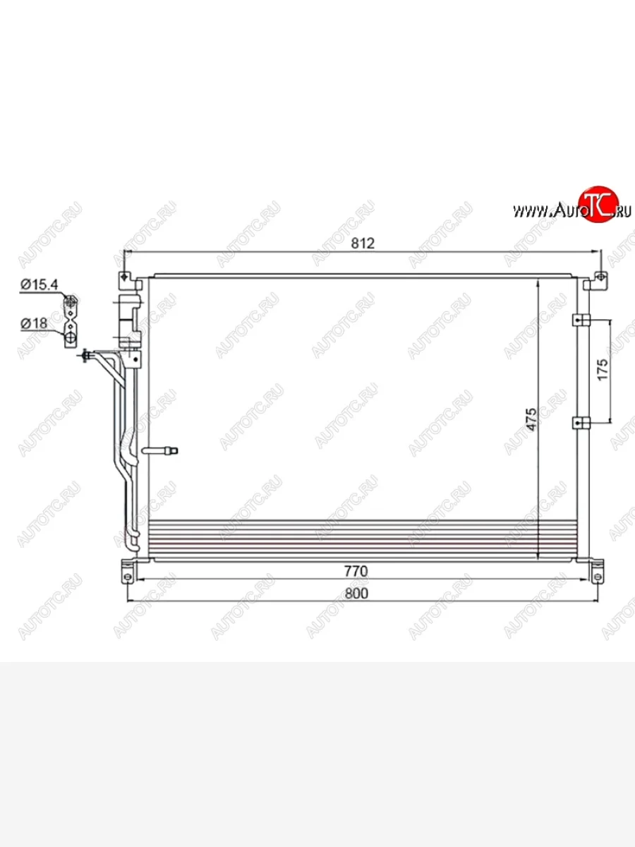 Радиатор кондиционера SAT Audi A8 D3 дорестайлинг (2002-2005)  в Керчи Республика Крым