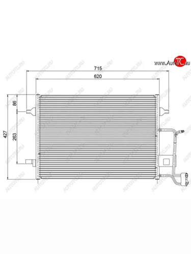 Радиатор кондиционера SAT (2.7 T) Audi A6 C5 дорестайлинг, седан (1997-2001)