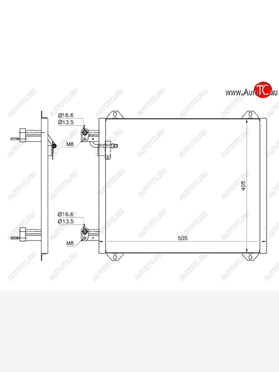 Радиатор кондиционера SAT Audi A2 8Z хэтчбэк 5 дв. (1999-2005)  с доставкой в г. Пермь