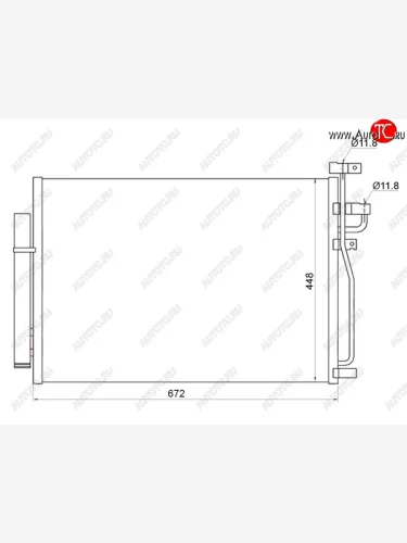 Радиатор кондиционера SAT (2.4 / 3.2) Opel Antara рестайлинг (2010-2015)