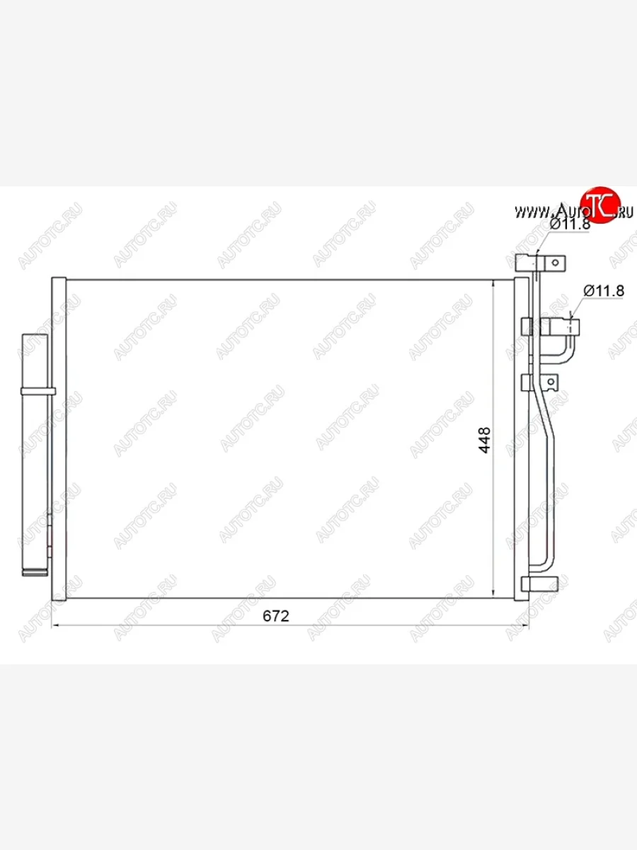 Радиатор кондиционера SAT (2.4 / 3.2) Opel Antara рестайлинг (2010-2015)  в Керчи Республика Крым