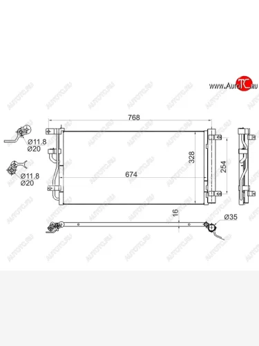 Радиатор кондиционера SAT (2.2D) Opel Antara рестайлинг (2010-2015)