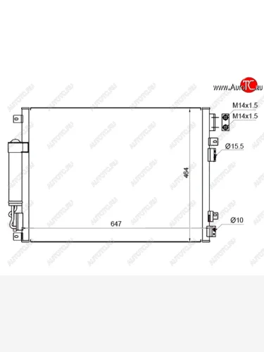 Радиатор кондиционера SAT Dodge Charger (2006-2014)