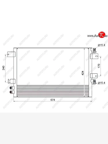 Радиатор кондиционера SAT (2.4 / 2.7 / 3.5) Dodge Journey JC дорестайлинг (2007-2010)