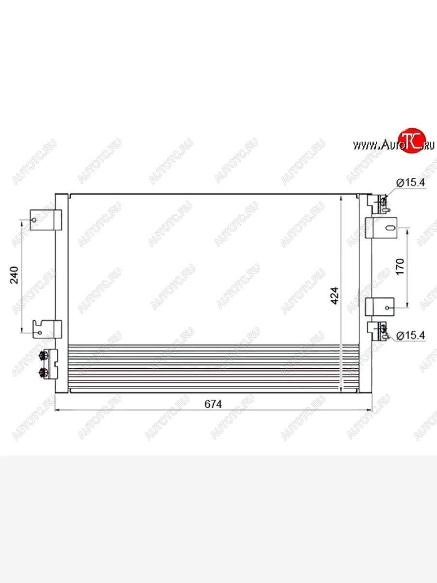 Радиатор кондиционера SAT (2.4 / 2.7 / 3.5) Dodge Journey JC дорестайлинг (2007-2010)  в Керчи Республика Крым