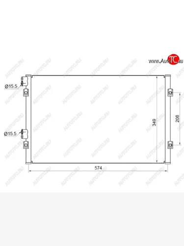 Радиатор кондиционера SAT Chrysler PT Cruiser (2000-2005)  дорестайлинг