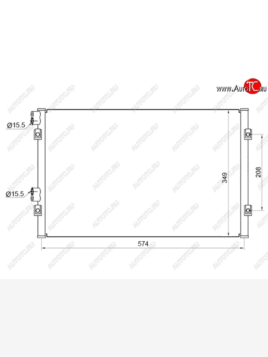 Радиатор кондиционера SAT  Chrysler PT Cruiser (2000-2005)  в Керчи Республика Крым