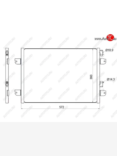 Радиатор кондиционера SAT Renault Duster HS дорестайлинг (2010-2015)