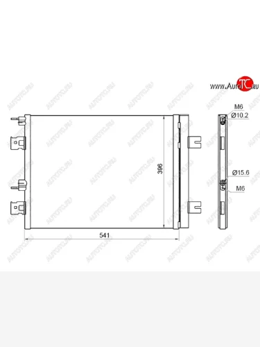 Радиатор кондиционера SAT Лада ВАЗ Ларгус дорестайлинг R90 (2012-2021)