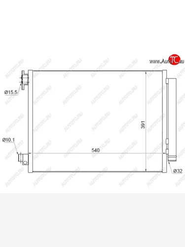 Радиатор кондиционера SAT Renault Logan 2 дорестайлинг (2014-2018)