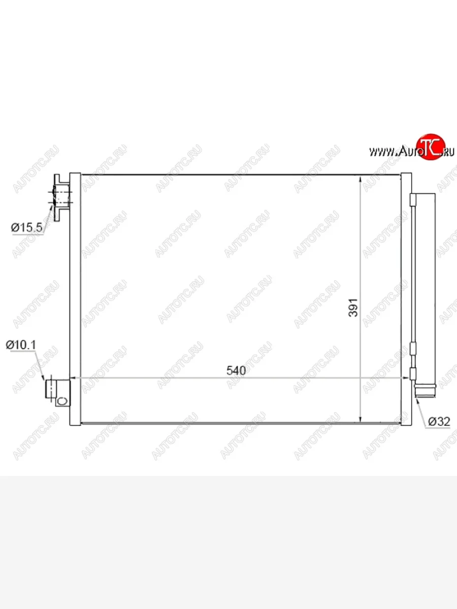 Радиатор кондиционера SAT Renault Logan 2 дорестайлинг (2014-2018)  в Керчи Республика Крым