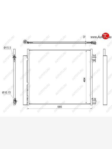 Радиатор кондиционера SAT Nissan Qashqai  2 (2013-2022), Nissan X-trail  3 T32 (2013-2022), Renault Espace  5 (2014-2025), Renault Kadjar (2015-2025)