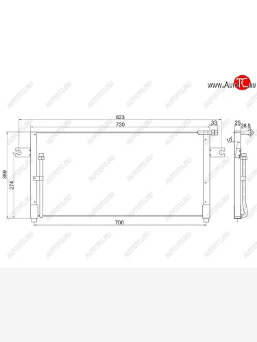 Радиатор кондиционера SAT Nissan Patrol  4 (1987-1997) Y60