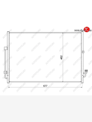 Радиатор кондиционера SAT Nissan Murano  2 Z51 (2008-2016) дорестайлинг, рестайлинг