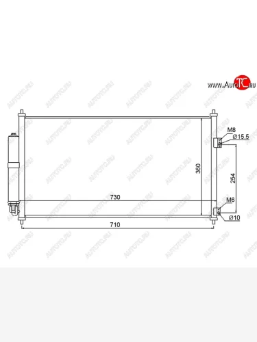Радиатор кондиционера SAT Nissan X-trail  1 T30 (2000-2003) дорестайлинг