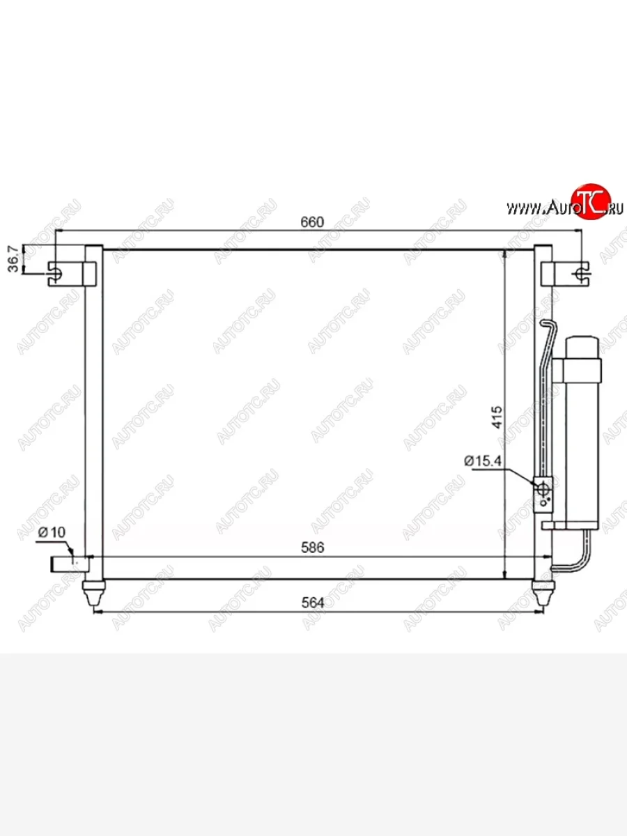 Радиатор кондиционера SAT Daewoo Kalos (2002-2008)  в Керчи Республика Крым