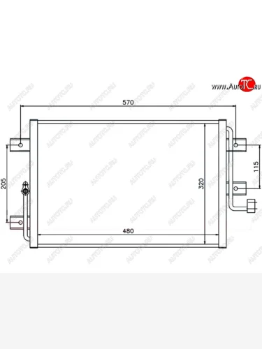 Радиатор кондиционера SAT Fiat Palio 178 хэтчбэк 5 дв. дорестайлинг (1996-2003)