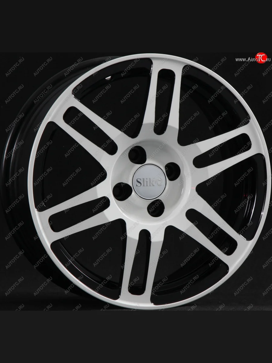 Кованый диск Slik classik R16x6.5 Черный глянцевый с белой лицевой поверхностью (BKFW) 6.5x16   (Цвет: BKFW)  в Самаре Самарской области