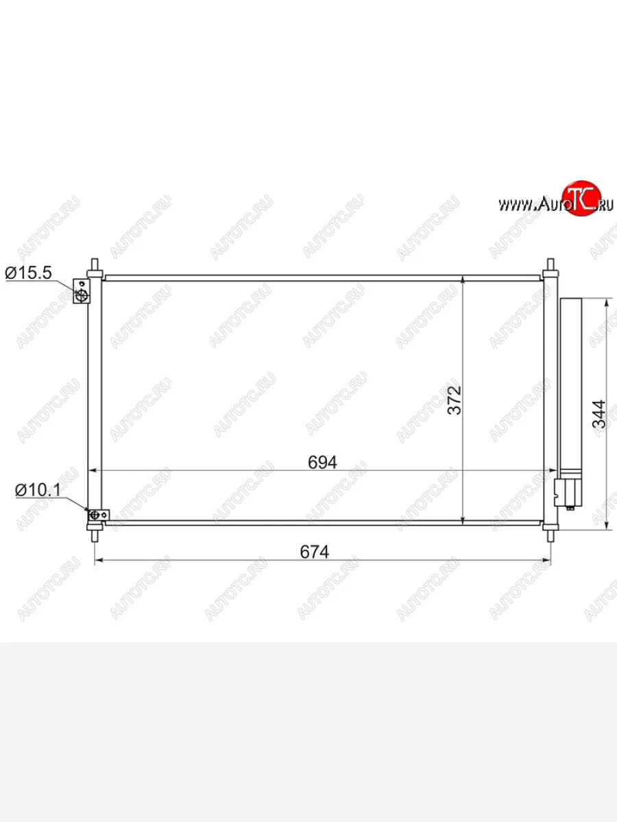 Радиатор кондиционера SAT Honda Civic FK2 хэтчбэк 5 дв. (2011-2016)  в Перми Пермском крае