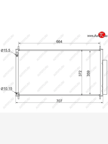 Радиатор кондиционера SAT Honda Civic FK2 хэтчбэк 5 дв. (2011-2016)