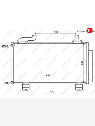 Радиатор кондиционера SAT Honda Accord ( 8 CU,  8 CW) (2008-2011) седан дорестайлинг, универсал дорестайлинг