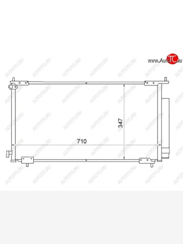 Радиатор кондиционера SAT Honda CR-V  RD4,RD5,RD6,RD7,RD9  (2001-2006) дорестайлинг, рестайлинг