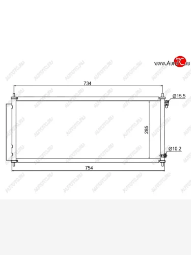 Радиатор кондиционера SAT Honda Fit  1 (2004-2007) GD 1-ый рестайлинг, GD 2-ой рестайлинг