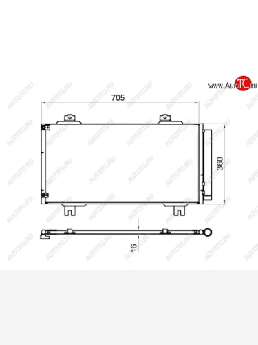 Радиатор кондиционера SAT Honda Fit GP,GK  дорестайлинг (2013-2015)
