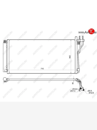 Радиатор кондиционера SAT KIA Magentis (2005-2010)