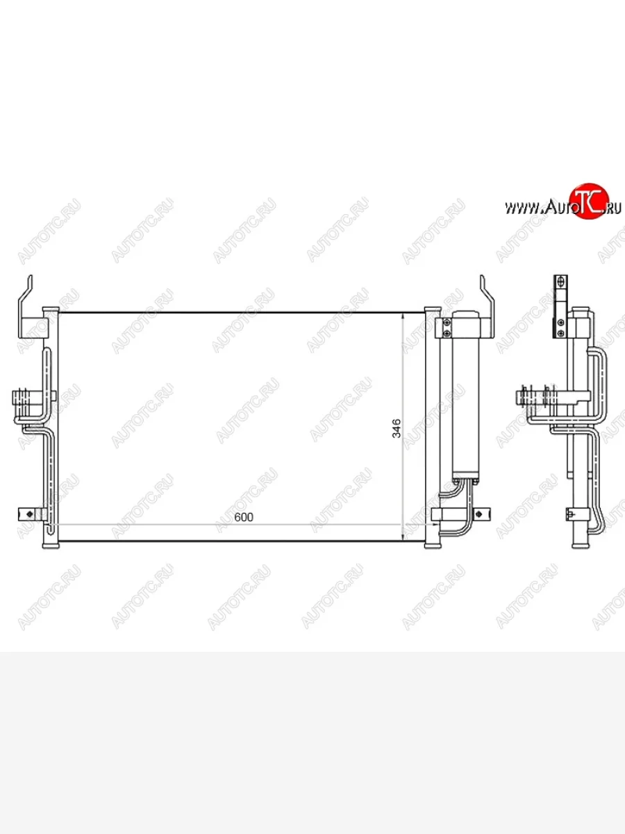 Радиатор кондиционера SAT Hyundai Elantra XD седан дорестайлинг (2000-2003)  в Перми Пермском крае